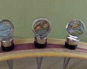 Custom Map Wine Bottle Stopper Vintage  Atlas Location You Choose The  City