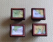 Map Drawer Pulls Custom Oil Rubbed Bronze An Original Design by sherry truitt studios Vintage Atlas