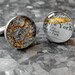 Map Cufflink Set Vintage Atlas Reclaimed Sterling Silver Custom Locations