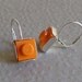 Lego Earrings Sterling Silver Pantone Orange