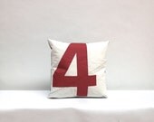 Sail Pillow - Red Number 4