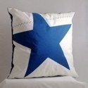 Recycled Sail Throw Pillows - Red Star