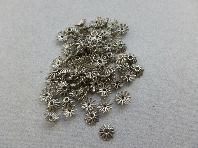 20 pcs  BALI BEAD CAPS sterling silver 6mm