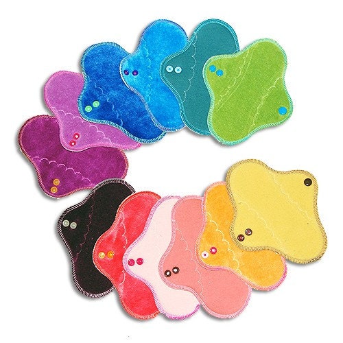 Petite 8" Organic Wool-Backed Moonbow Cloth Pad (x 1), You Choose Color
