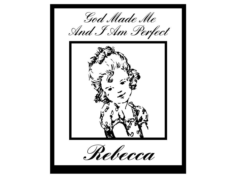 Name Art Digital File God Made Me And I Am Perfect Printable Personalized Little Girl