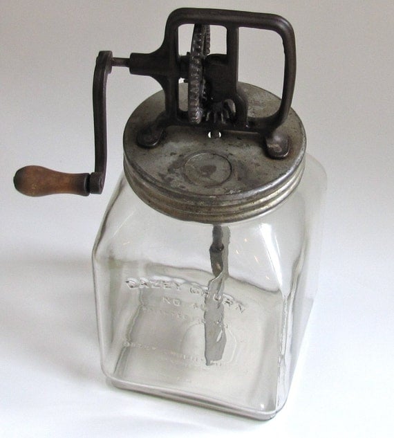 Vintage Butter Churn Dazey Jar 4 Quart Farmhouse by marybethhale