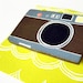 Wood Camera Pin - Brown Vintage Leica