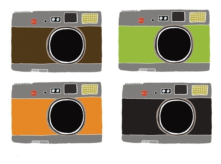 Set of 12 Camera Stickers