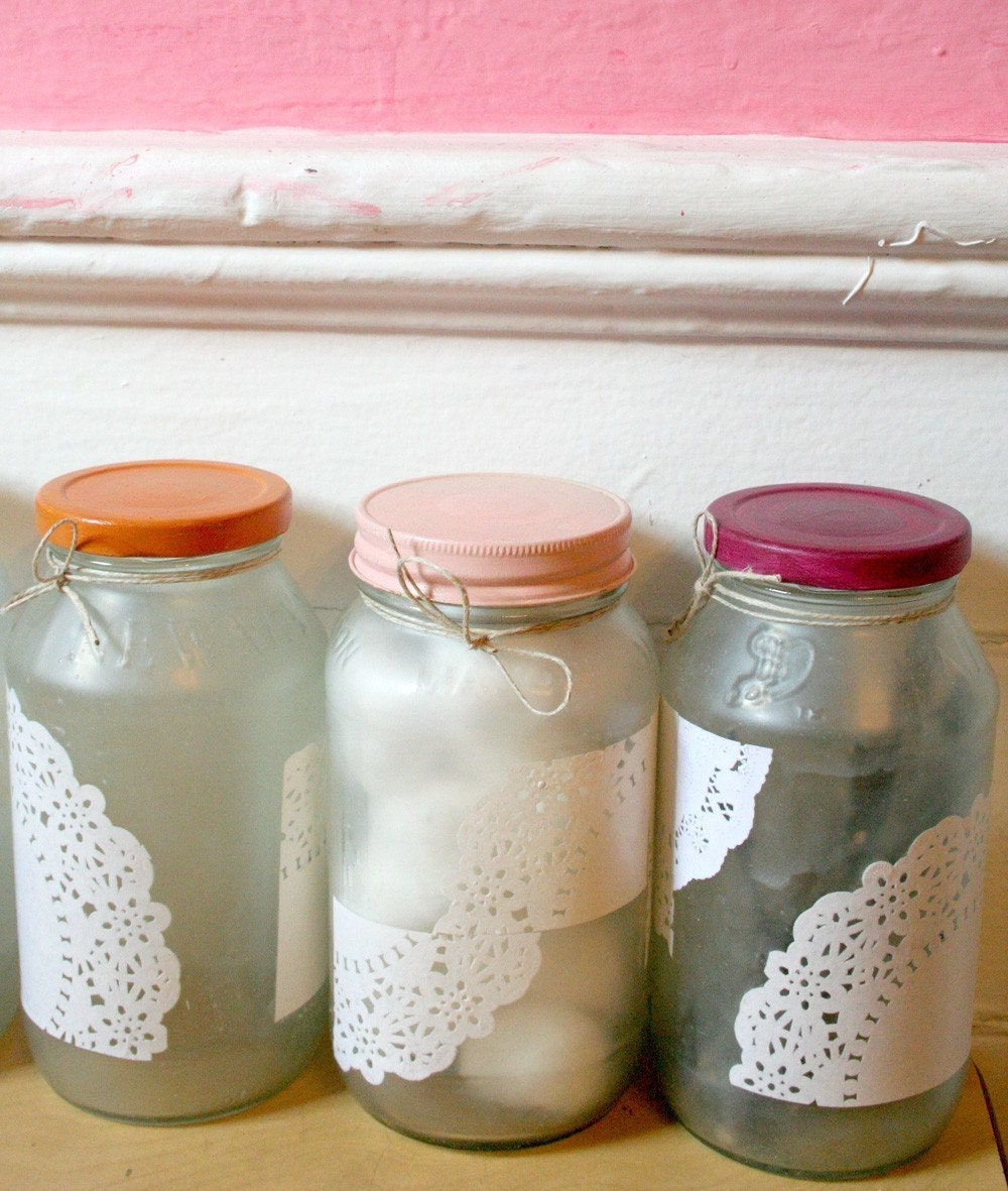 Lacy Storage Jars- Set of 3