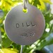 garden markers - hand stamped  1-1/2" round.... qty 6