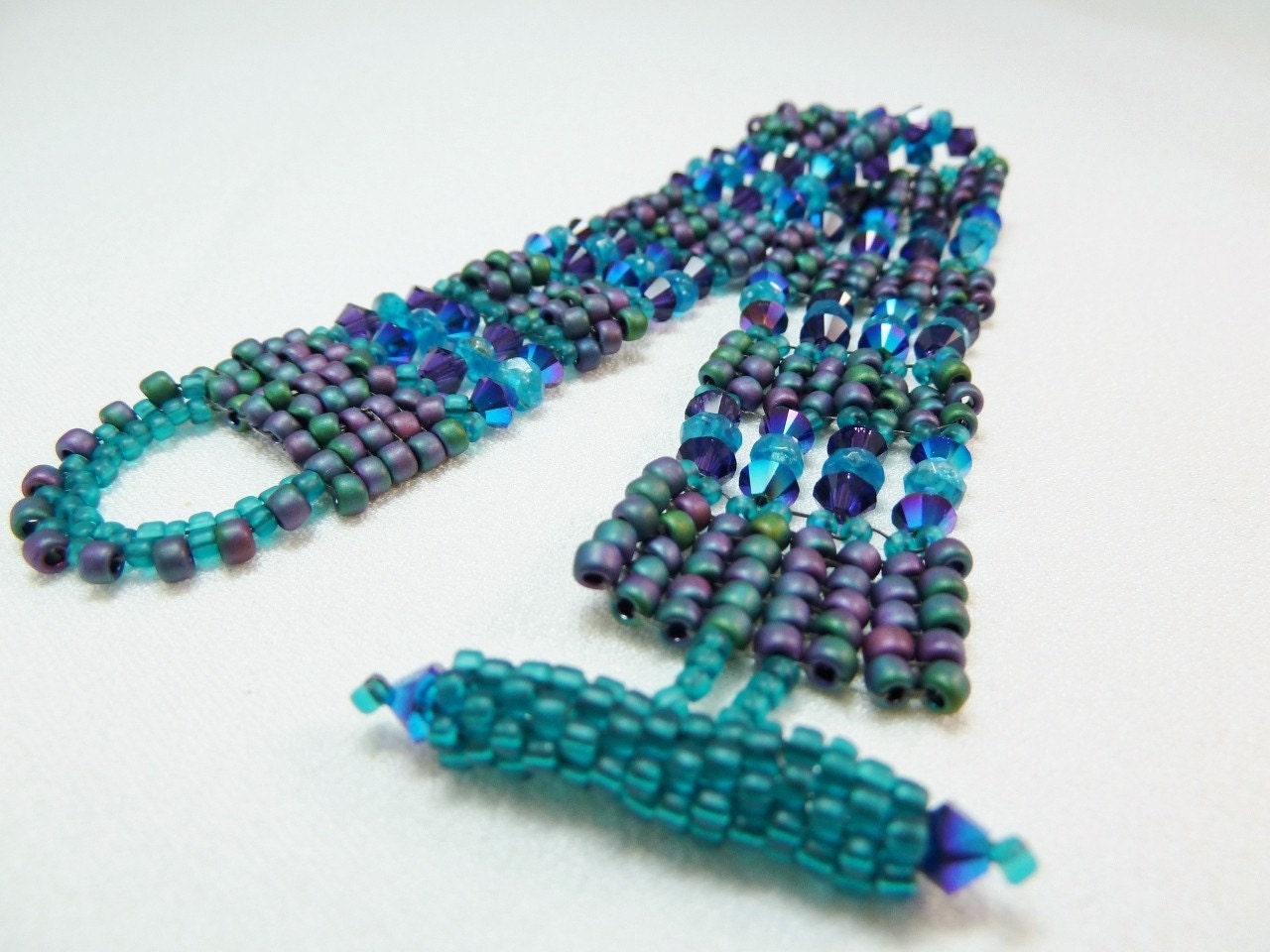 ON SALE - Ocean Depths Beadwoven Bracelet