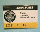 Size 12 Sharp Beading Needles 25 Bead Embroidery Soutache Beading