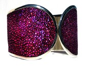 Magenta Metallic Stingray Cuff Bracelet - by UNEARTHED