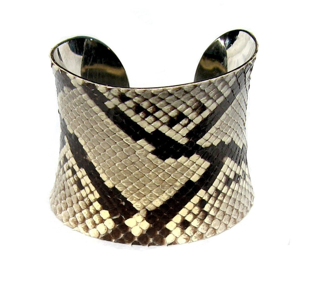 Genuine Snakeskin Cuff Bracelet - by UNEARTHED