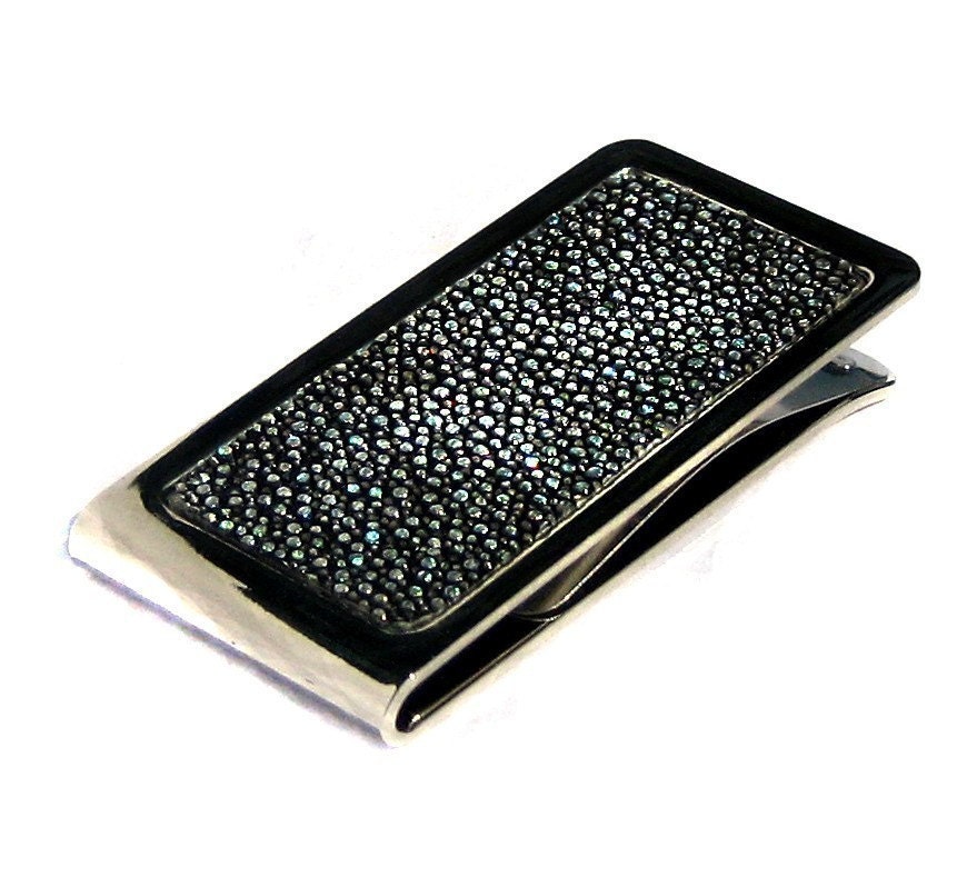 Metallic Silver Stingray Money Clip - by UNEARTHED