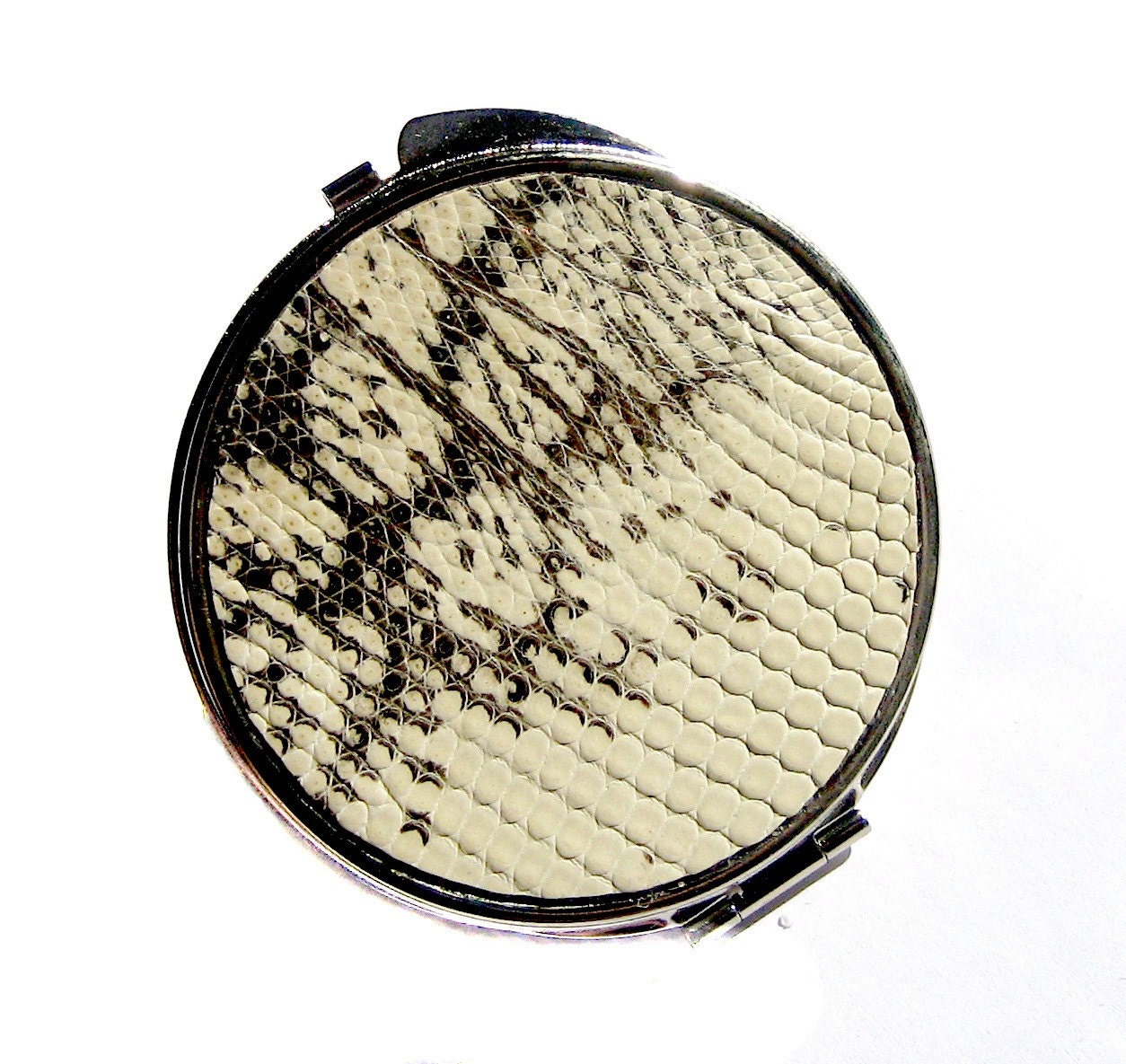 Black and White Lizard Compact Mirror - by UNEARTHED