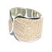 White Alligator Silver Capped Cuff