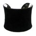 Classic Black Suede Silver Lined Cuff Bracelet - by UNEARTHED