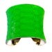 Neon Green Matte Snakeskin Cuff Bracelet - by UNEARTHED