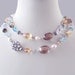 SALE - Statement Necklace with Citrine, Moonstone, Labradorite, and Pearls, and Ornate Box Clasp