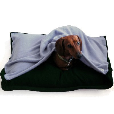 Eco Pet Bed - Recycled Green Blue Fleece