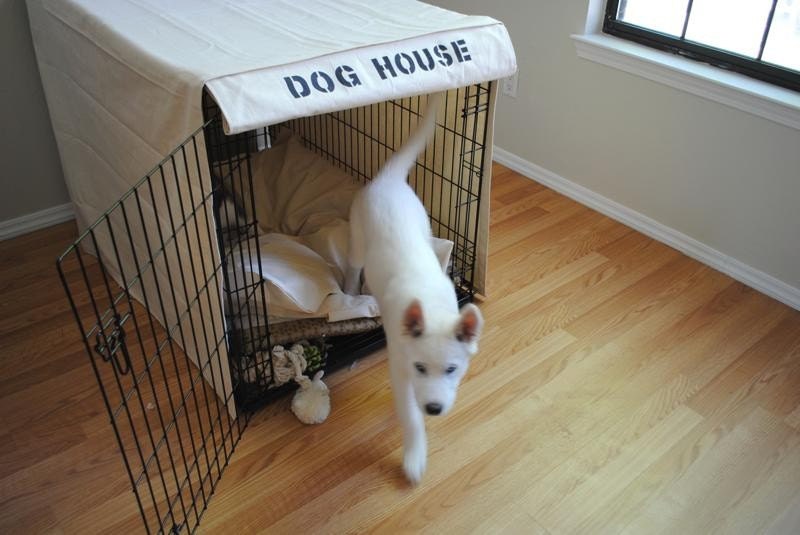 Dog Crate Cover 30L x 19W x 21H : Choose from many canvas colors - All sizes available