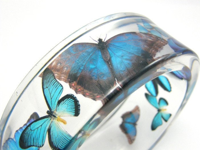 Blue Butterflies Bracelet /  size m