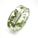 Green Bracelet, Forest Green Butterflies in a Resin Bangle, Botanical Jewelry