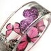 Fuchsia, pink and Purple Butterflies Resin Bangle
