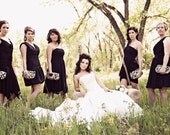 personalized wedding clutches, bridesmaids gift idea, bridal clutch purse, black wedding clutch