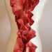 Peachy Orange Shades - Long Scarf Hand Felted Wool - Wearable Art
