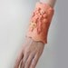 Apricot Meadow -- Felt Bangle / Wrist Cuff -- Hand felted wool -- Wearable Art