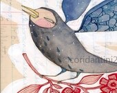 bird art print - 8 x 10 - archival - limited edition  - flight of eve by cori dantini