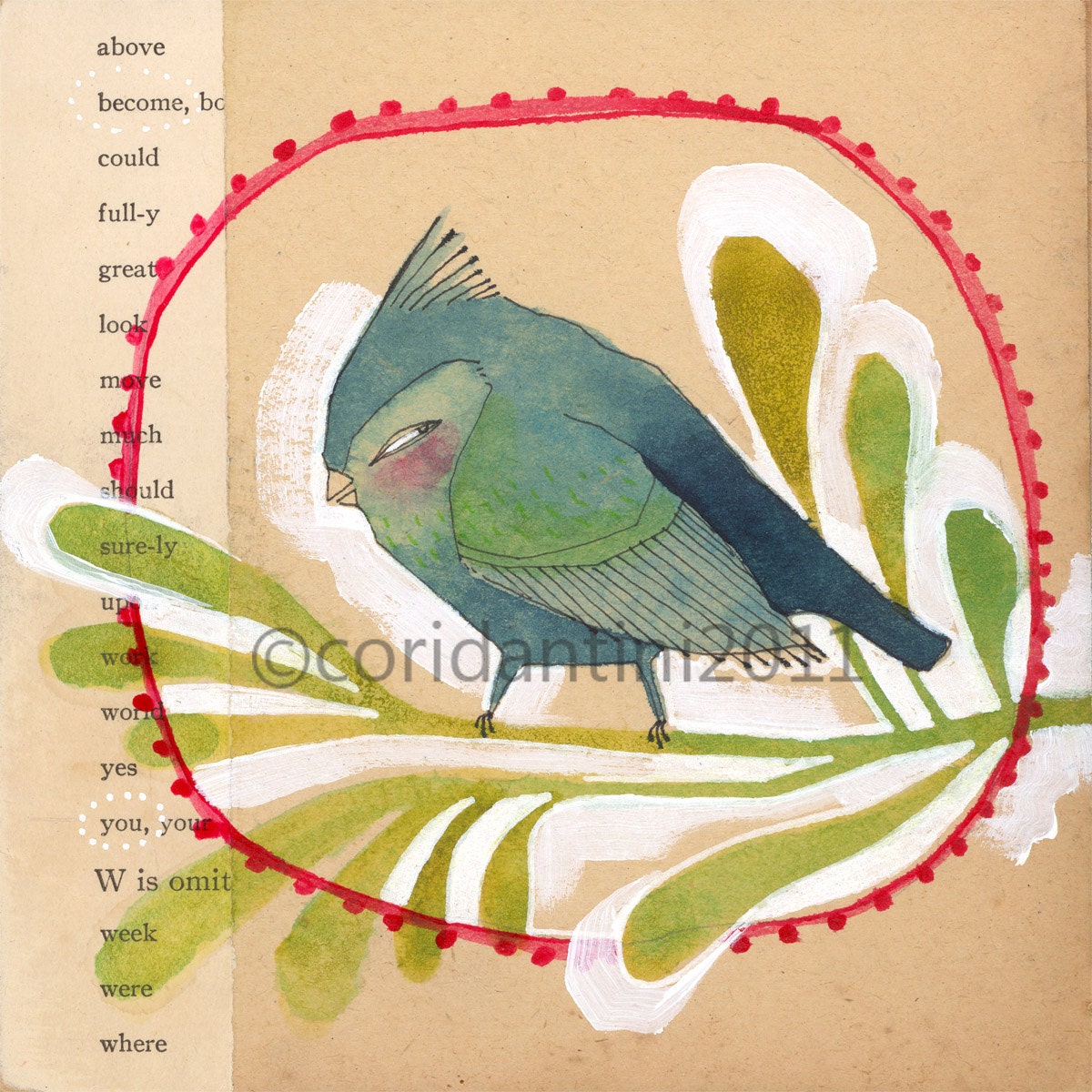 become you, a bird print by cori dantini - an 8x8 limited edition and archival print