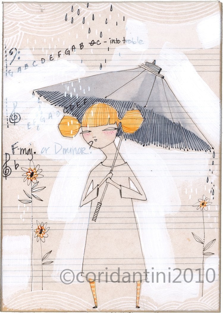 she heard music everywhere...an archival print by cori dantini
