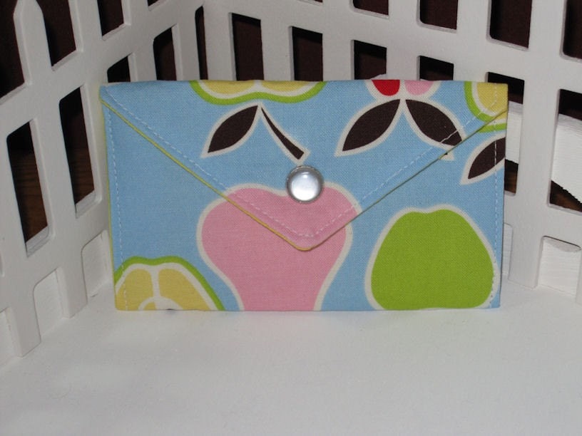 Apples and Pears Business card holder \/ mini wallet