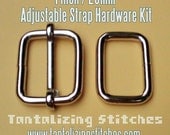 40 Sets of Adjustable Strap Kit with slide and rectangle ring - 1 Inch / 26mm Width