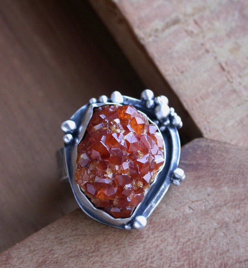 Grow - Spessartine Garnet Sterling Silver Ring