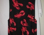 Cobbler Apron with Lobsters  (2030) Size medium