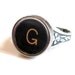 Typewriter Key Ring Initial G Adjustable Vintage
