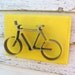 Metal Bike Wood Sign Wall Art Sculpture Office Home Decor Cottage French Country Beach Yellow