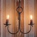 Wall Primitive Early Metal Lighting Hanging Candle Holder Lighting Handmade Forged by Blacksmith