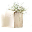 French Country Wood Vase for Weddings Tabletop Centerpiece Flower Holder Cottage Home Decor Antique White