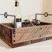 Rustic Wood Box, Reclaimed Wooden Box, Wood Wine Carrier, Storage Box, Serving Tray, Entertaining, Weddings