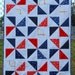Nautical Beach Lap Quilt - Red, Blue, White Cottage Lap, Baby, or Toddler Quilt for boy or girl, home
