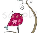 Nursery Bird Art - Good Friends 8x10 print