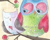 Nursery Owl Art Print 8x10