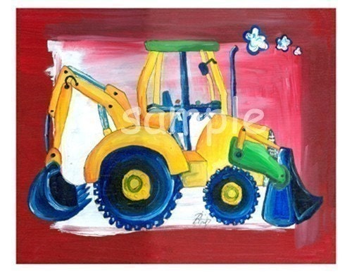 Construction Art Prints, Set of Four 8x10