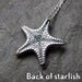 Silver starfish necklace - recycled sterling silver - ocean - beach - oxidized - raw collection - 18 inch chain