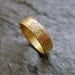 22k yellow gold wedding band, rustic texture, 5mm wide, size 8 made to order, modern tribal